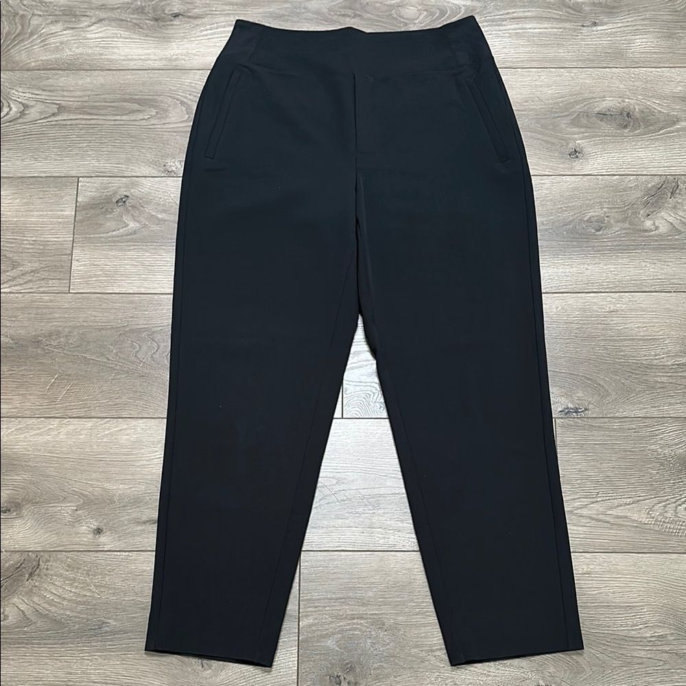 Athleta Black Cropped Ankle Pants Elastic Waist